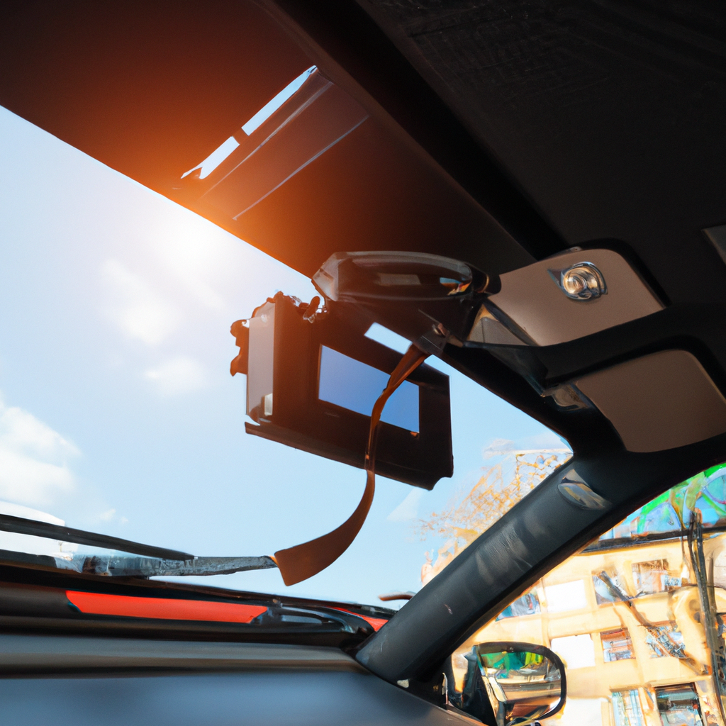 Dashcam installation for cars with a panoramic sunroof